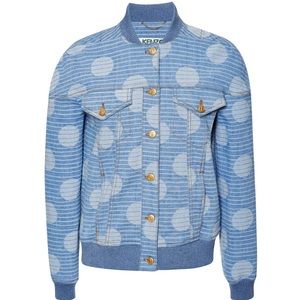 Kenzo Dots and Stripes Light Denim Jacquard Jacket